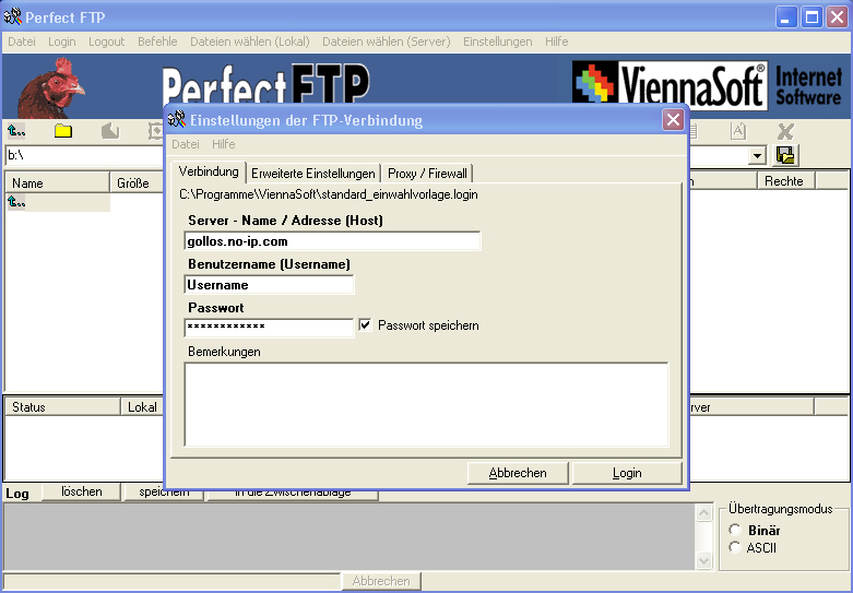 Perfect FTP Verbinden